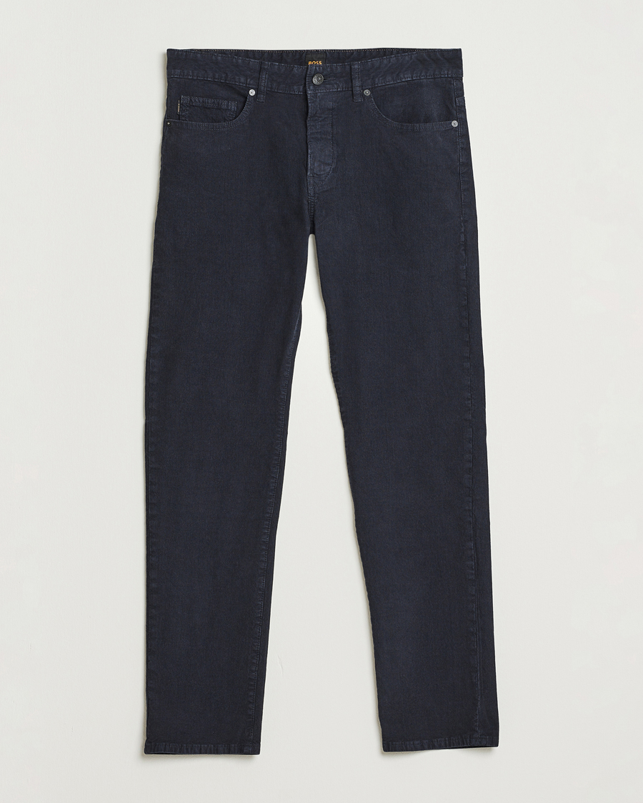 Homme | Pantalons | BOSS ORANGE | Delaware Corduroy Cotton 5-Pocket Pants Dark Blue