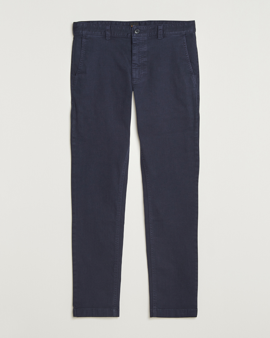 Homme | Pantalons | BOSS ORANGE | Cotton Chino Dark Blue