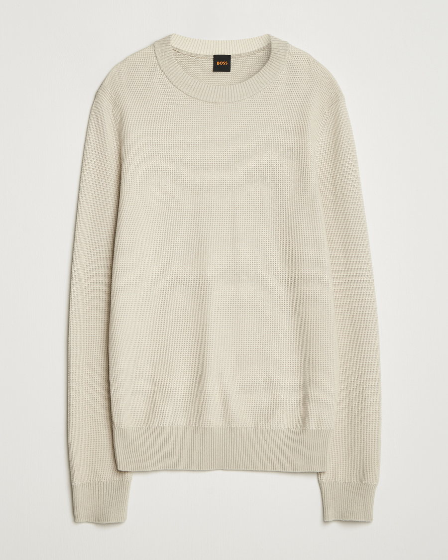 Homme | Pulls Et Tricots | BOSS ORANGE | Klapok Knitted Crew Neck Sweater Light Beige