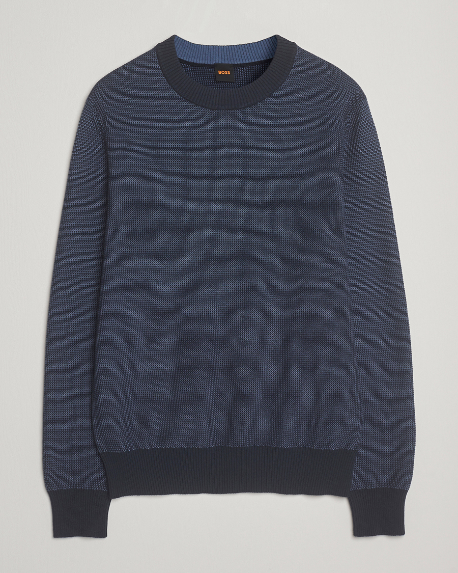 Homme | Pulls Et Tricots | BOSS ORANGE | Klapok Knitted Crew Neck Sweater Dark Blue