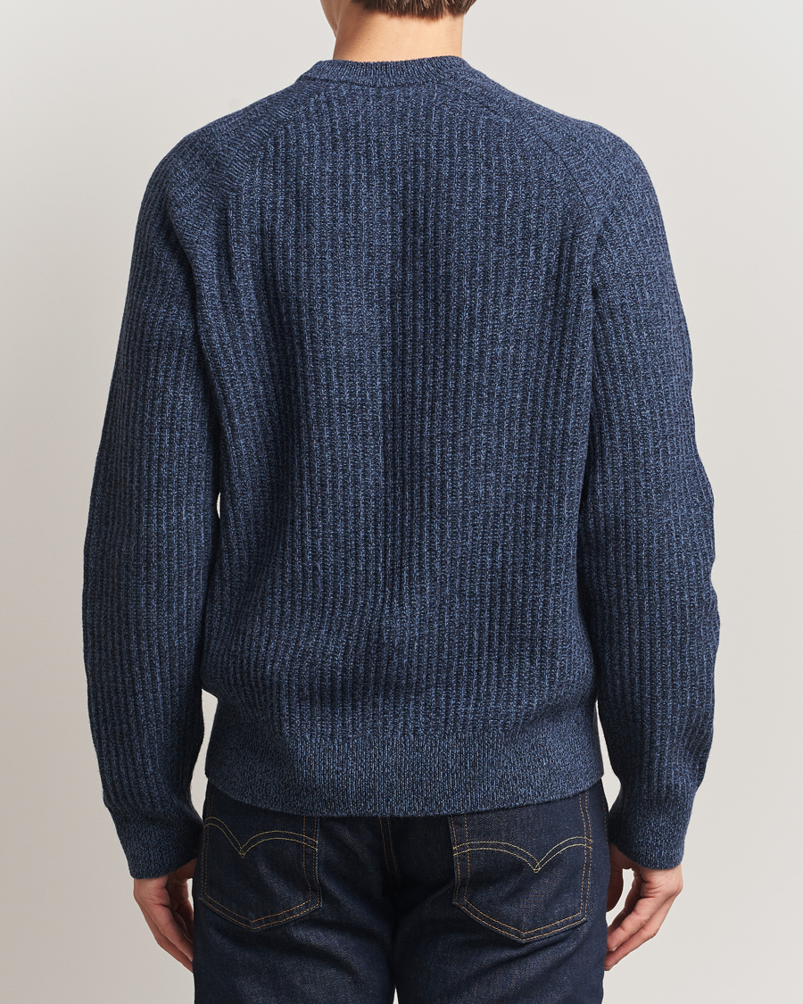 Homme | Pulls Et Tricots | BOSS ORANGE | Klacier Ribbed Wool Knitted Sweater Open Blue