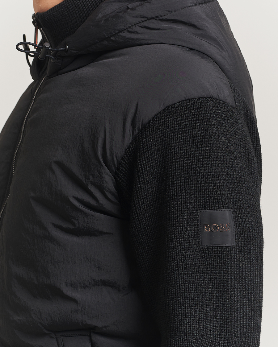 Homme | Pulls Et Tricots | BOSS ORANGE | Kiaccio Hybrid Hooded Full Zip Black