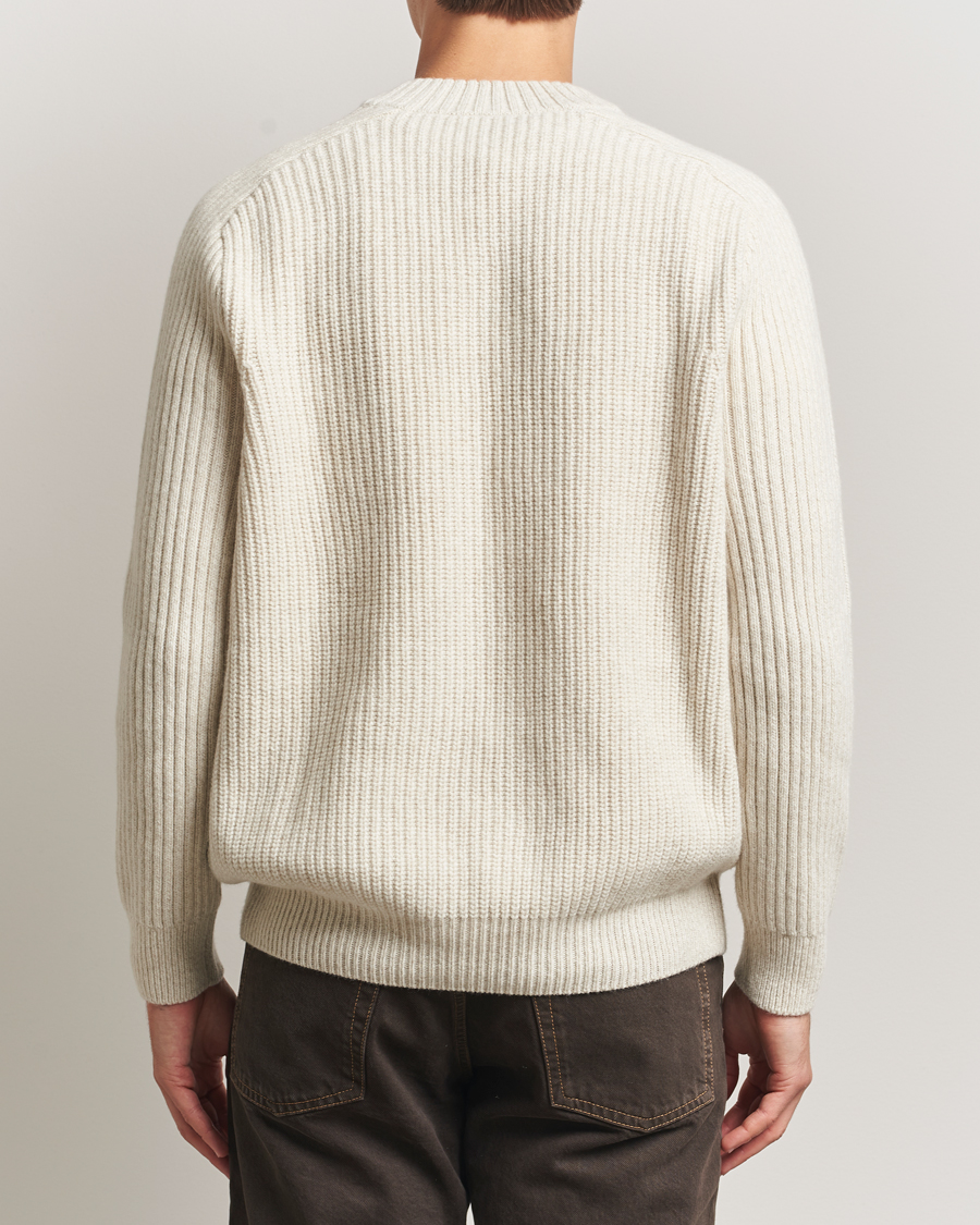 Homme | Pulls Et Tricots | BOSS ORANGE | Karinet Ribbed Wool Knitted V-Neck Light Beige