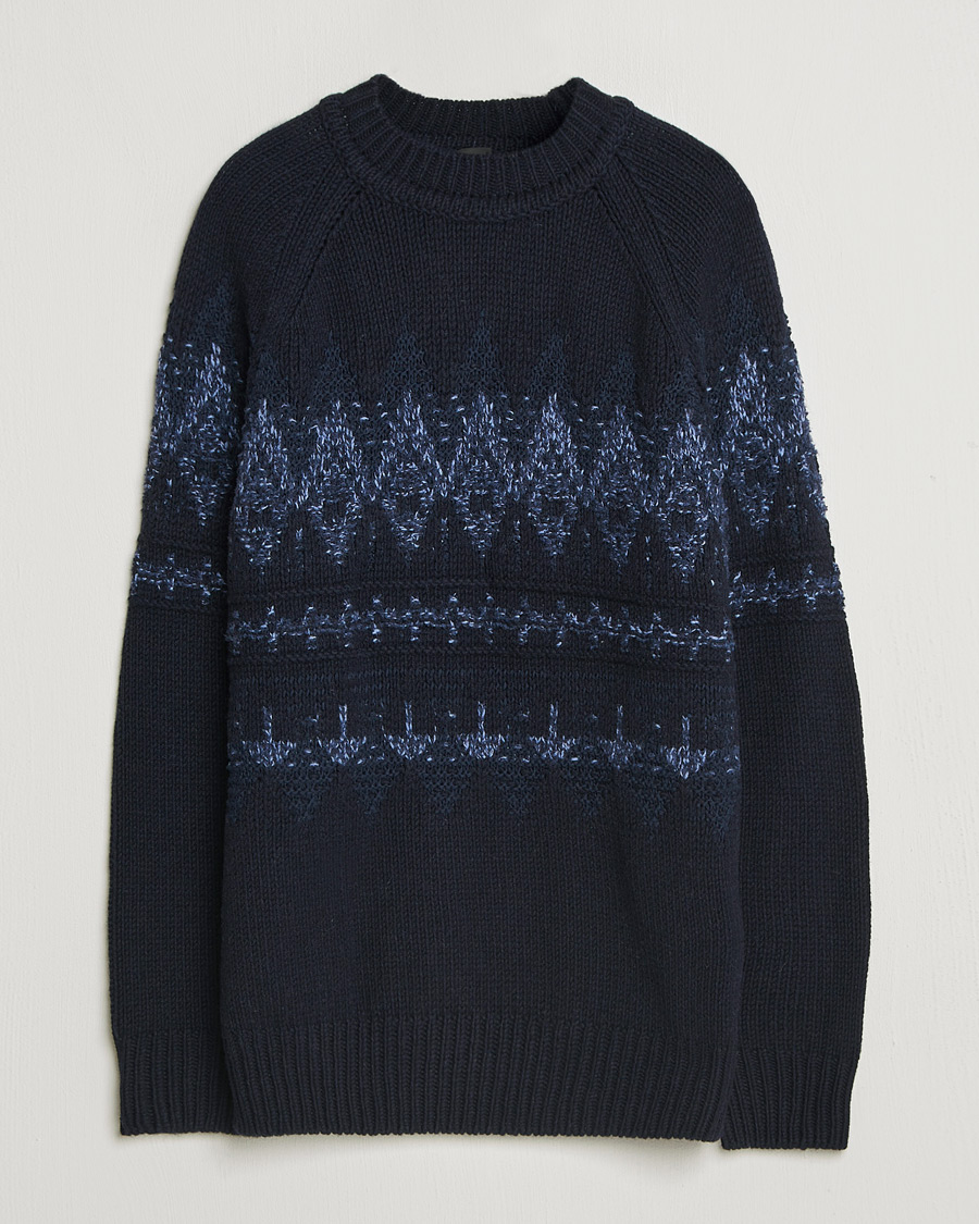 Homme | Pulls Et Tricots | BOSS ORANGE | Karombo Wool Fairisle Sweater Dark Blue