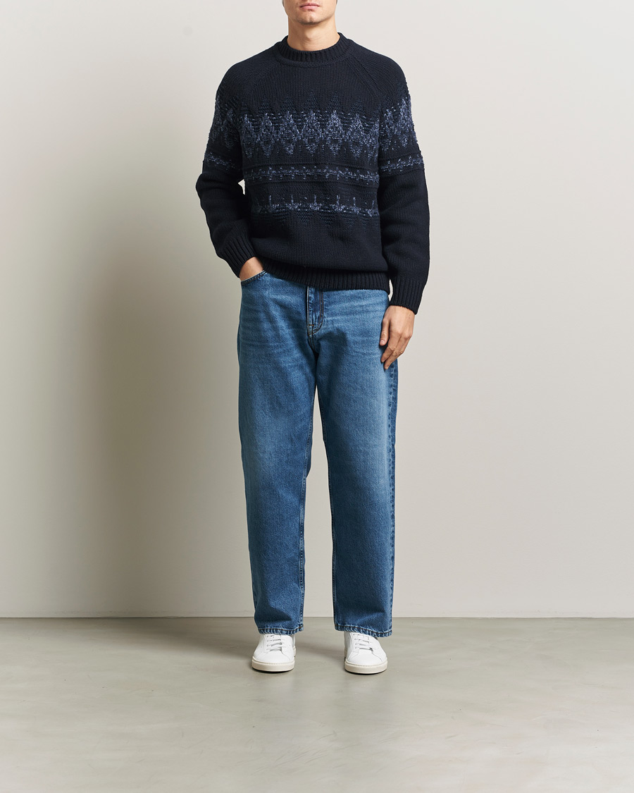 Homme | Pulls Et Tricots | BOSS ORANGE | Karombo Wool Fairisle Sweater Dark Blue