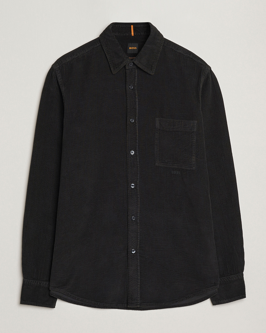 Homme | Chemises | BOSS ORANGE | Relegant Corduroy Shirt Black