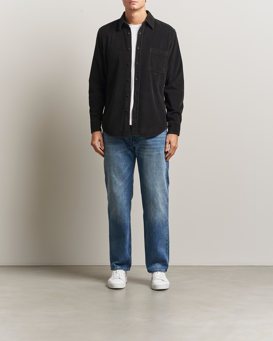 Homme | Chemises | BOSS ORANGE | Relegant Corduroy Shirt Black
