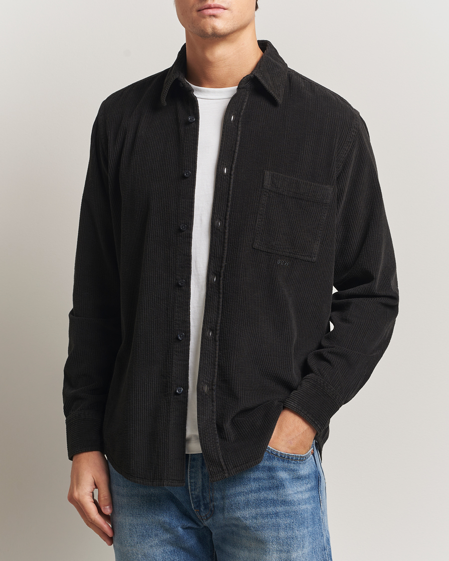 Homme | Chemises | BOSS ORANGE | Relegant Corduroy Shirt Black