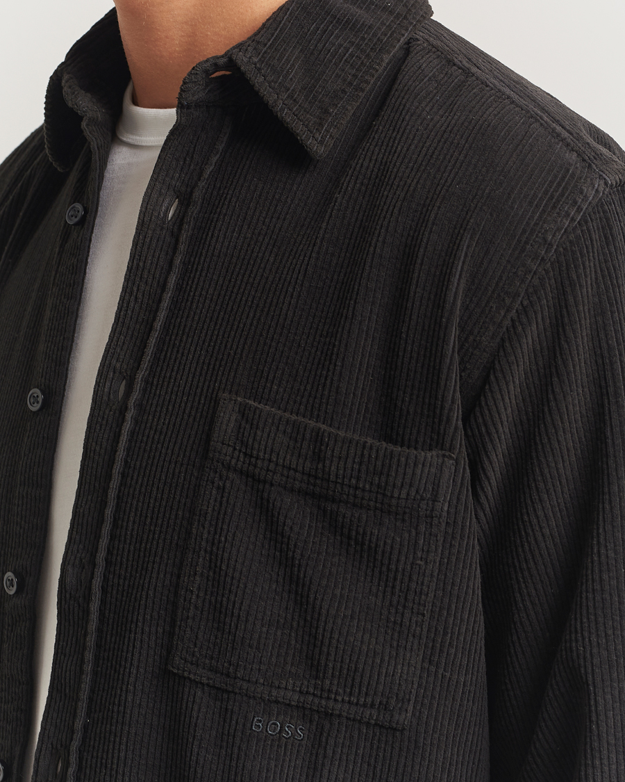 Homme | Chemises | BOSS ORANGE | Relegant Corduroy Shirt Black