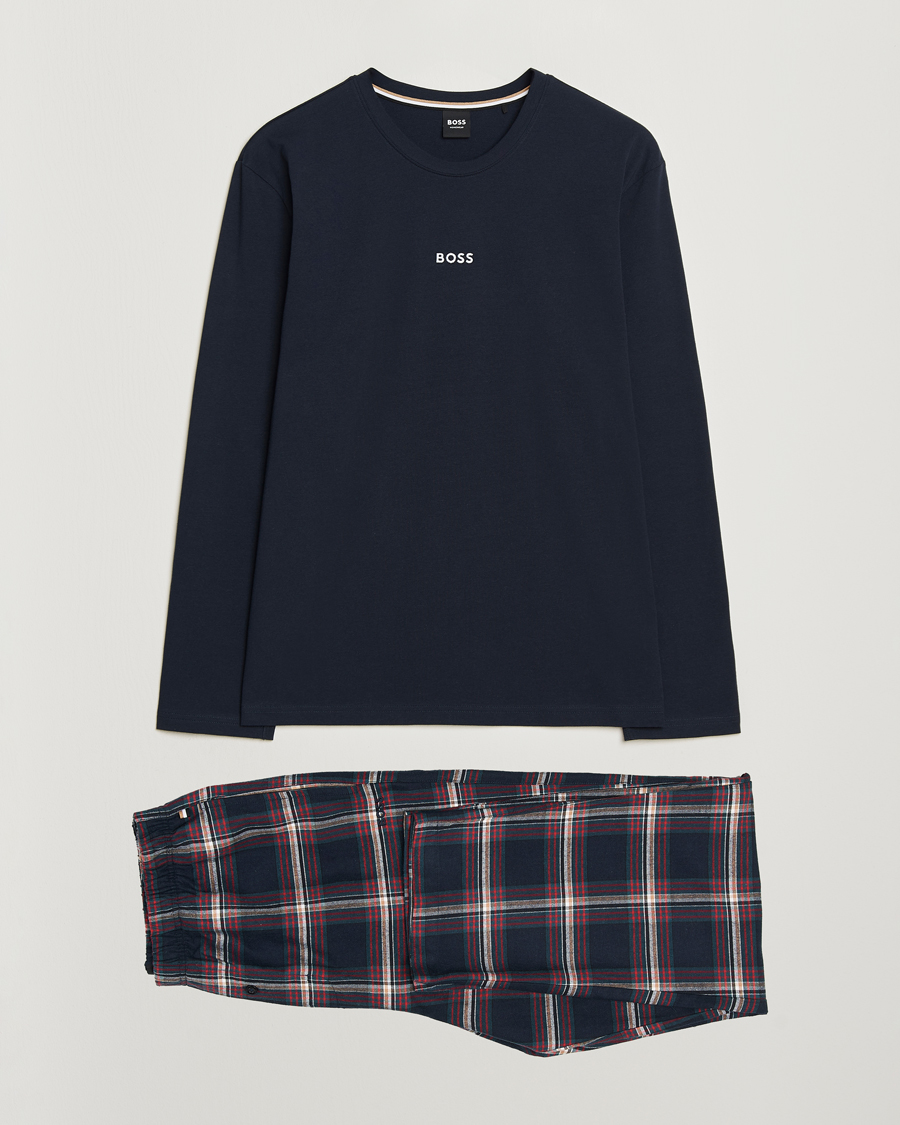 Homme | Peignoirs Et Pyjamas | BOSS BLACK | Long Sleeve Pyjama Set Open Blue