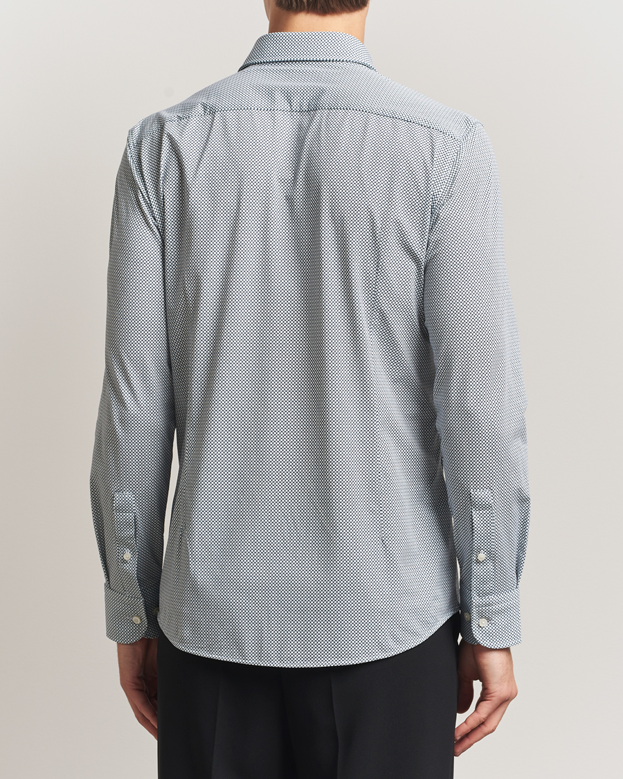 Homme | Chemises | BOSS BLACK | Hank 4-Way Printed Stretch Shirt Dark Blue
