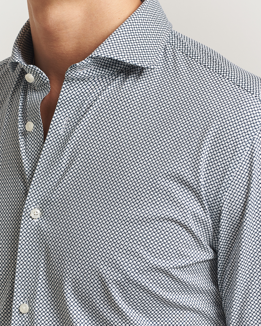 Homme | Chemises | BOSS BLACK | Hank 4-Way Printed Stretch Shirt Dark Blue