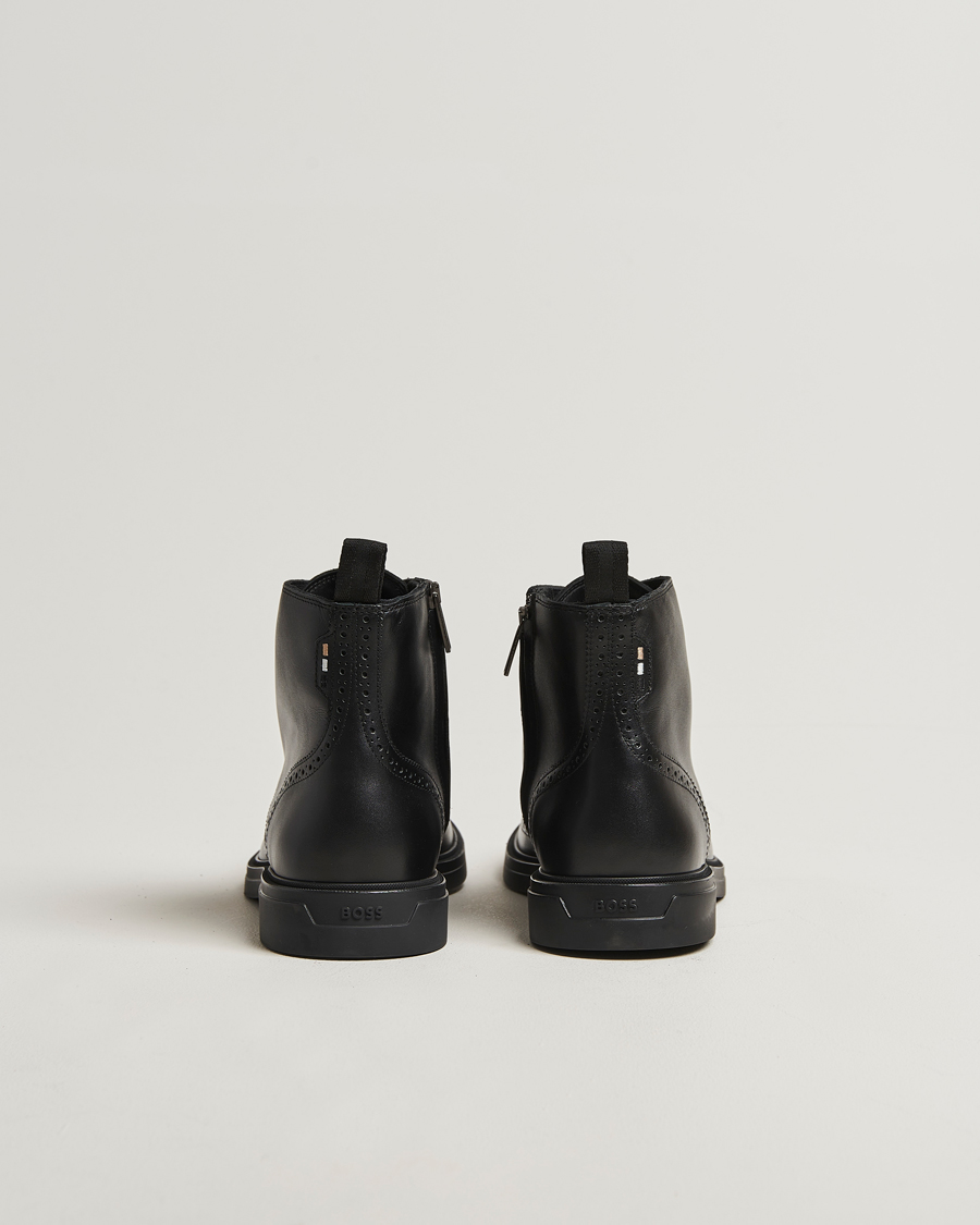 Homme | Bottes | BOSS BLACK | Calev Leather Brogue Boot Black