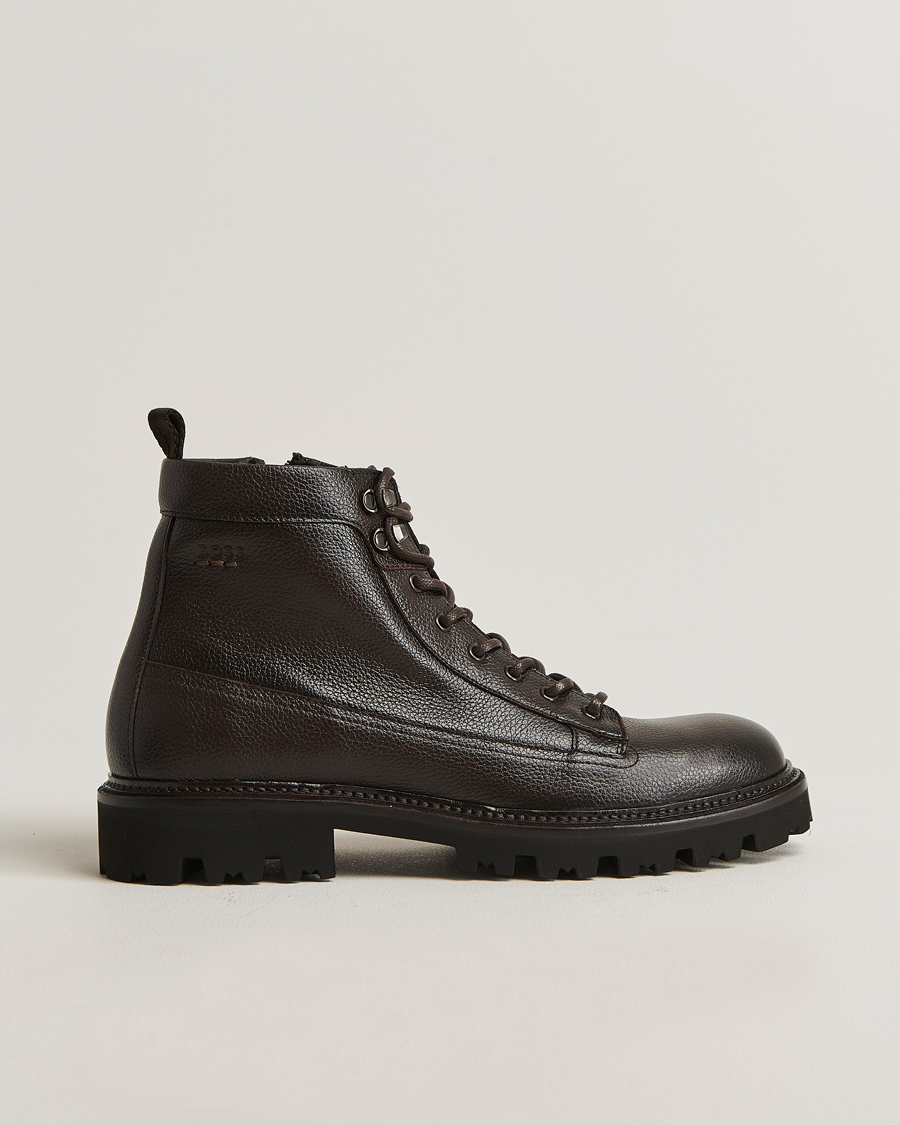 Homme | Bottes | BOSS BLACK | Julyo Leather Boot Dark Brown