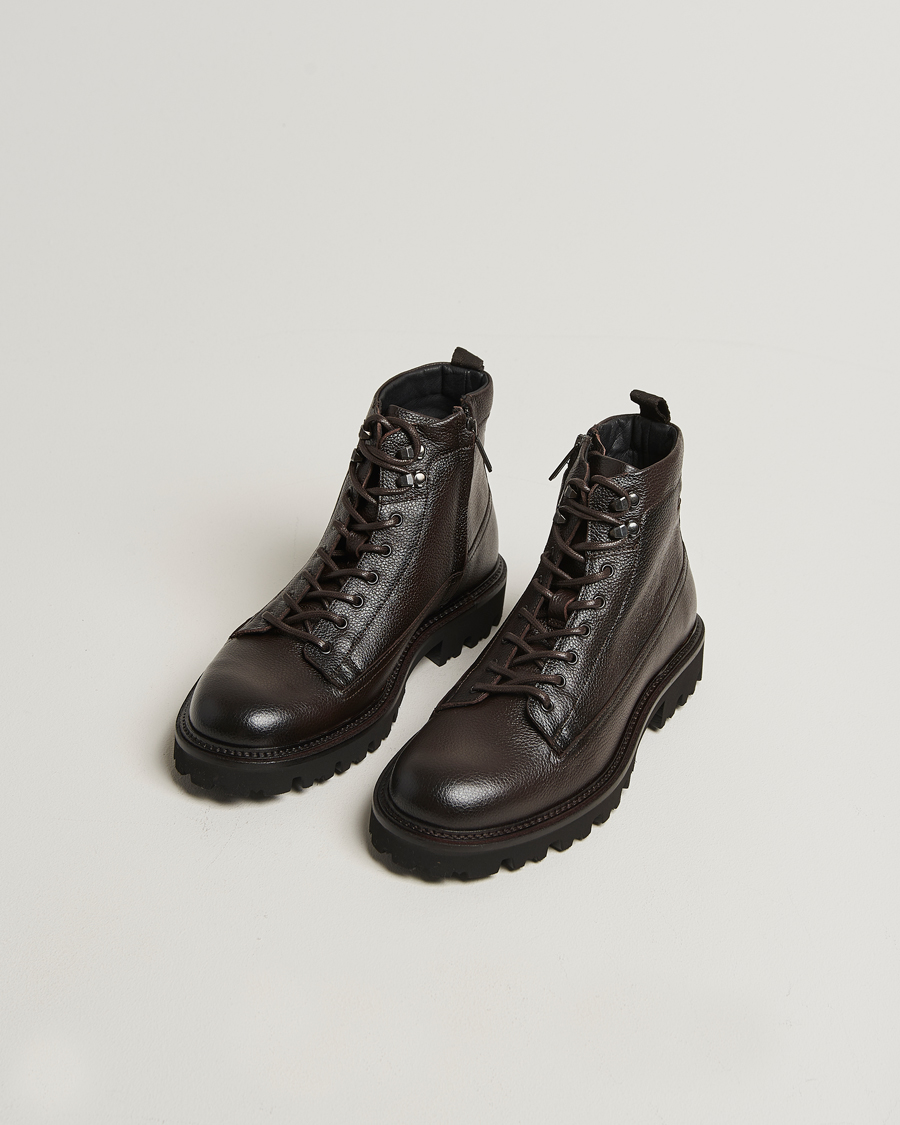 Homme | Bottes | BOSS BLACK | Julyo Leather Boot Dark Brown