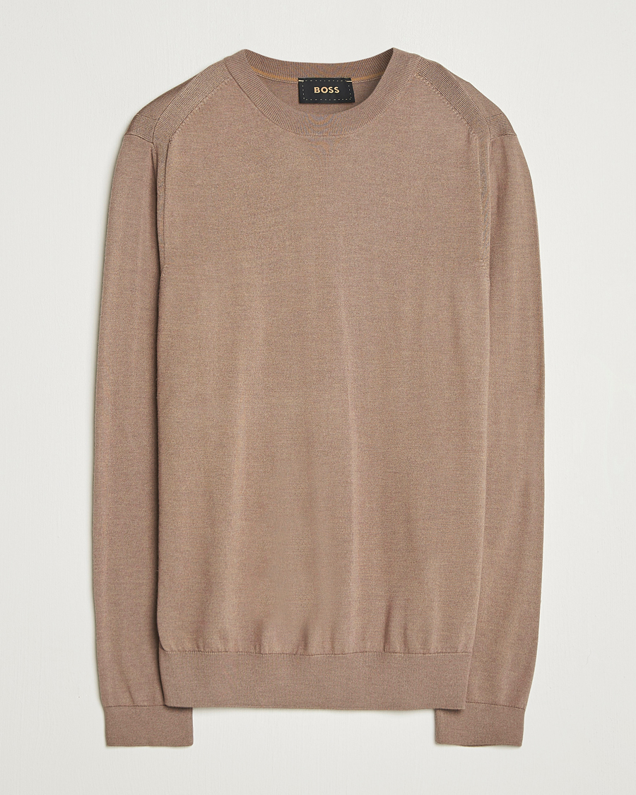 Homme | Pulls Et Tricots | BOSS CAMEL | Overo Wool/Cashmere Knitted Sweater Open Beige