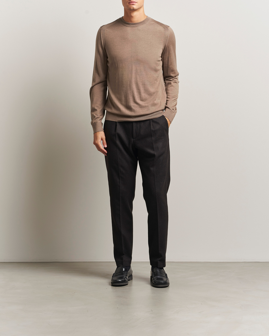 Homme | Pulls Et Tricots | BOSS CAMEL | Overo Wool/Cashmere Knitted Sweater Open Beige