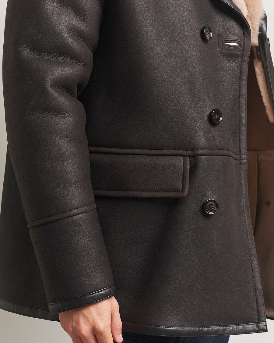 Homme | Manteaux Et Vestes | BOSS CAMEL | Mabano Leather Peacoat Brown