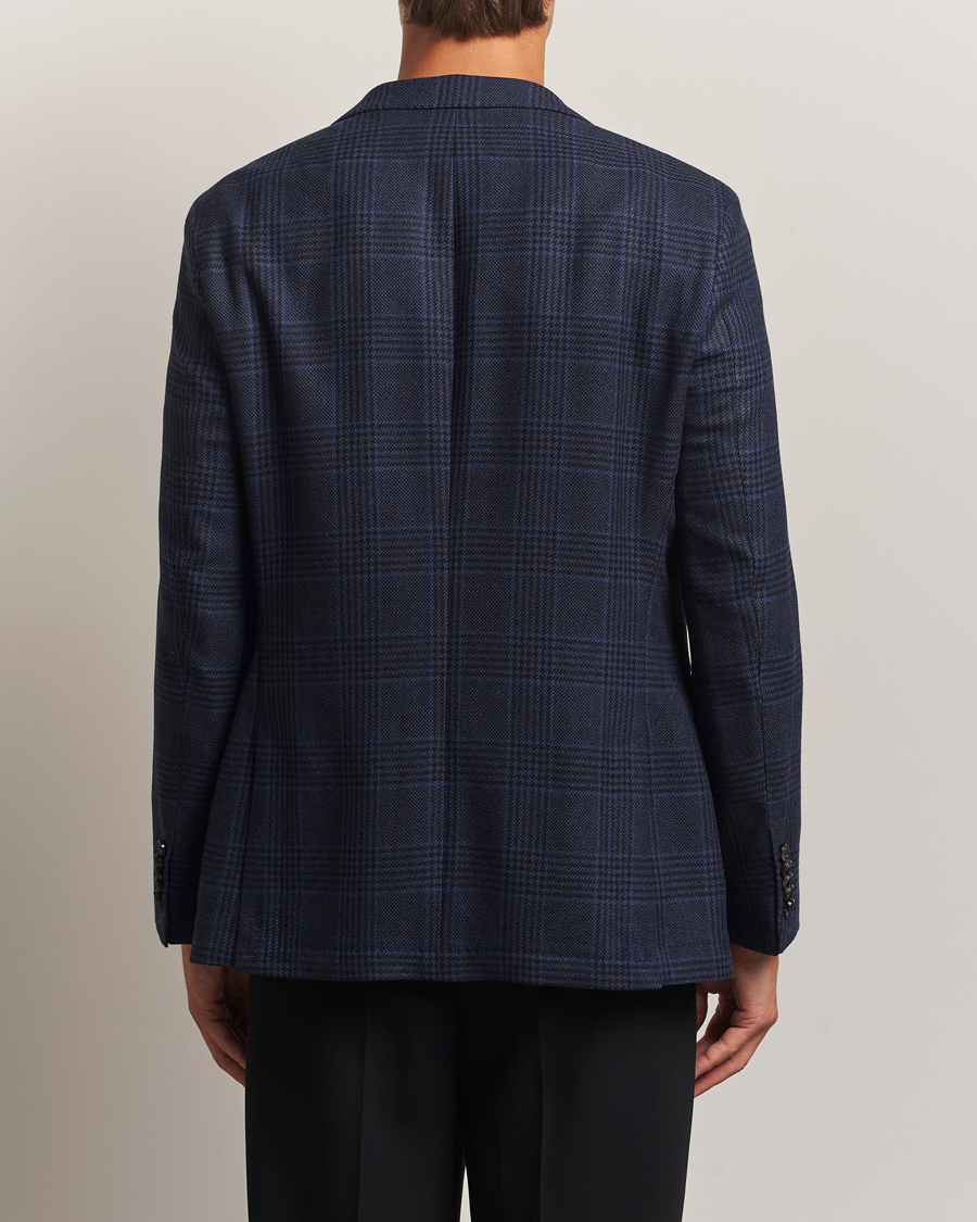 Homme | Blazers | BOSS CAMEL | Jeff Wool Checked Blazer Dark Blue