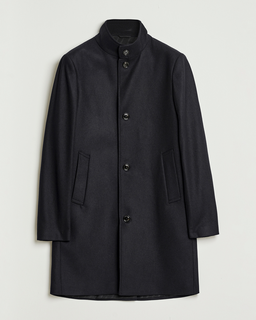 Homme | Manteaux Et Vestes | J.Lindeberg | Jesse Stand Up Wool Melton Coat Black