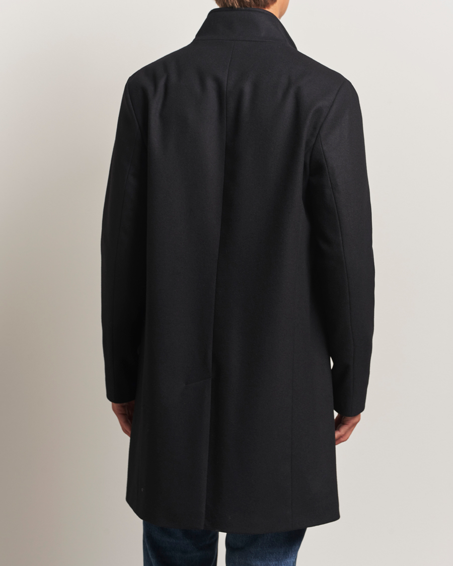 Homme | Manteaux Et Vestes | J.Lindeberg | Jesse Stand Up Wool Melton Coat Black