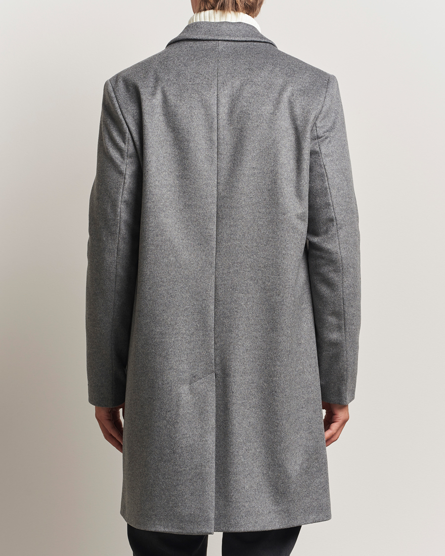 Homme | Manteaux Et Vestes | J.Lindeberg | August Wool/Cashmere Melton Coat Dark Grey Melange