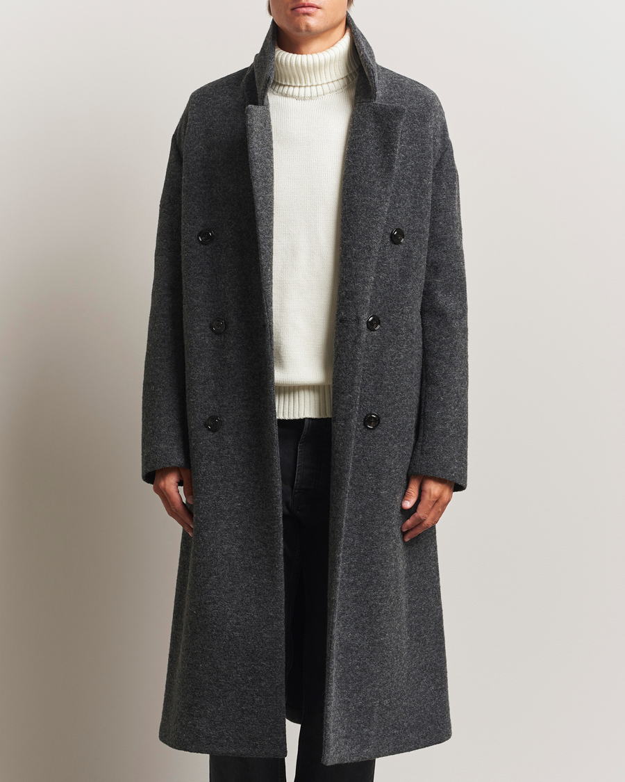Homme | Manteaux Et Vestes | J.Lindeberg | Willy Bonded Wool Coat Dark Grey Melange