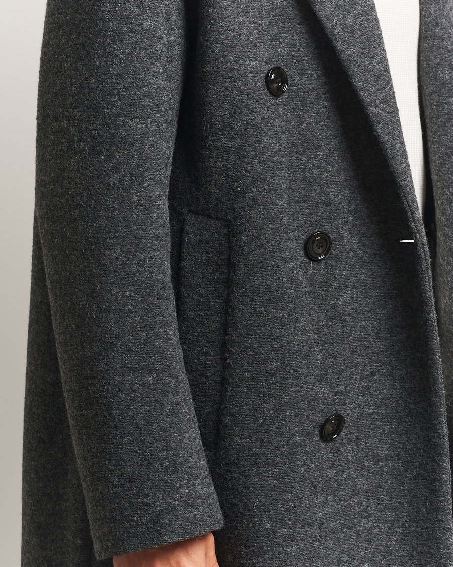 Homme | Manteaux Et Vestes | J.Lindeberg | Willy Bonded Wool Coat Dark Grey Melange