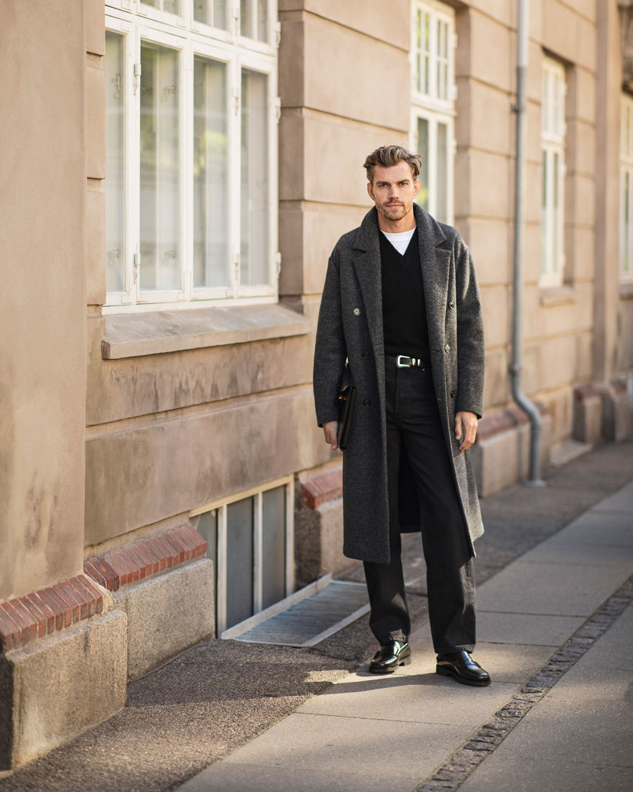 Homme | Manteaux Et Vestes | J.Lindeberg | Willy Bonded Wool Coat Dark Grey Melange