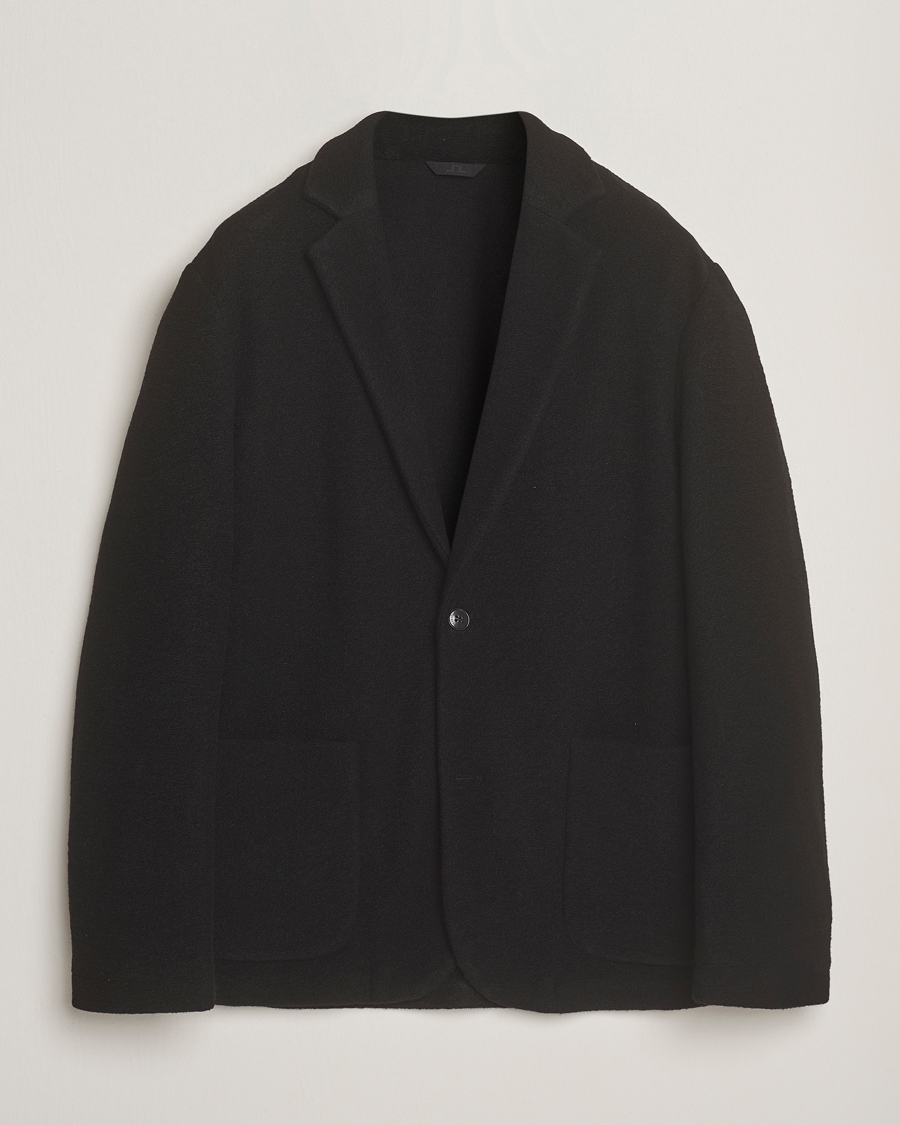 Homme | Blazers | J.Lindeberg | Calvon Wool Knitted Blazer Black