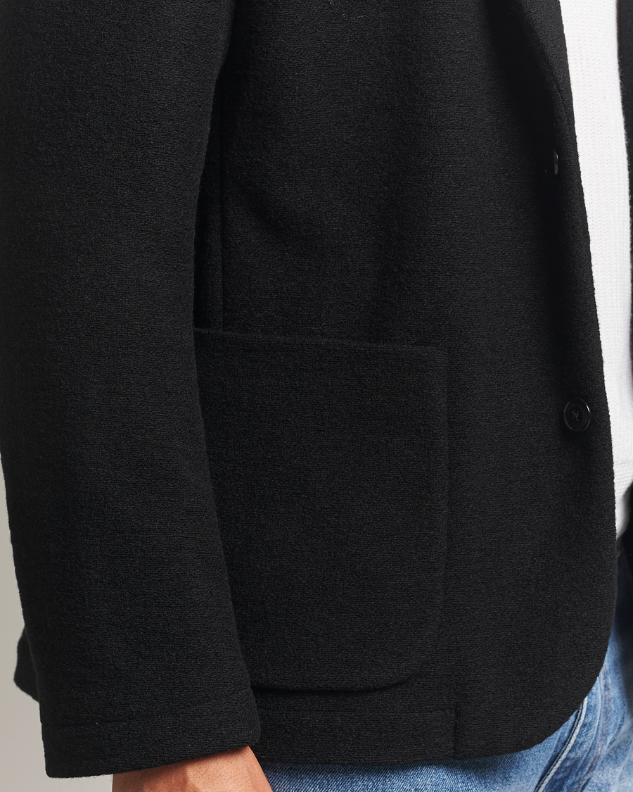 Homme | Blazers | J.Lindeberg | Calvon Wool Knitted Blazer Black