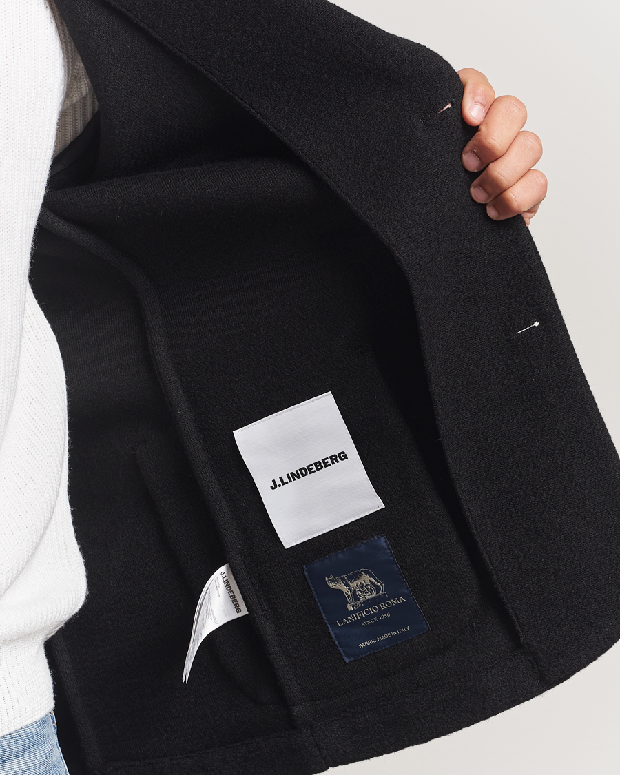Homme | Blazers | J.Lindeberg | Calvon Wool Knitted Blazer Black