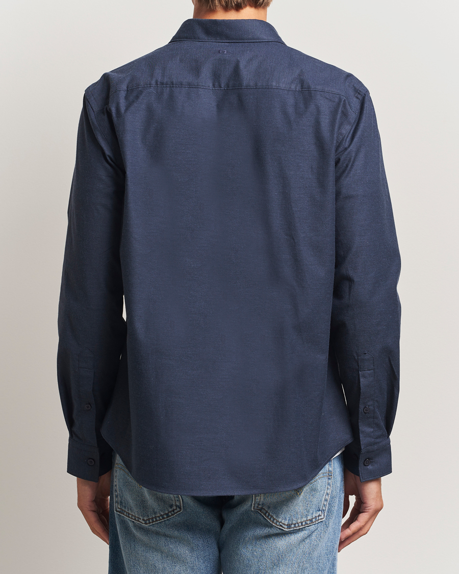 Homme | Chemises | J.Lindeberg | Slim Fit Light Flannel Shirt Navy