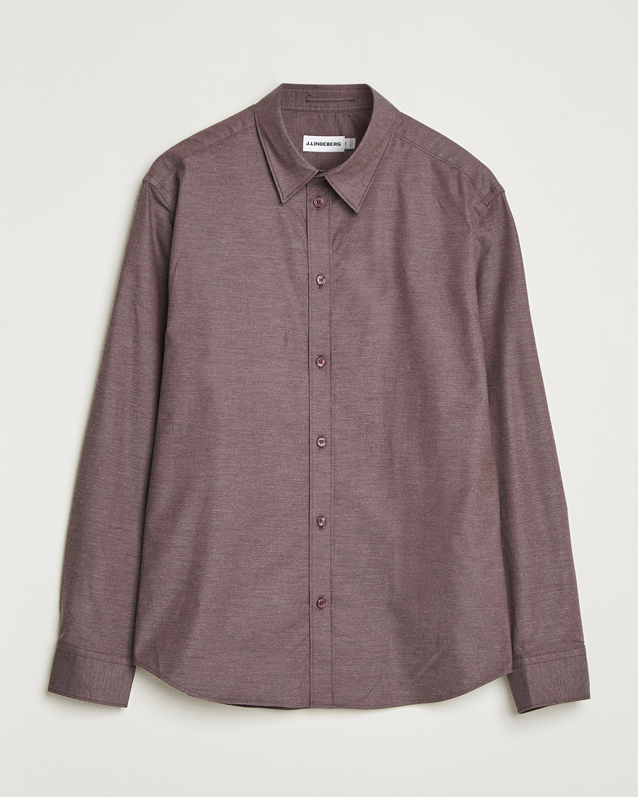 Homme | Chemises | J.Lindeberg | Slim Fit Light Flannel Shirt Huckleberry
