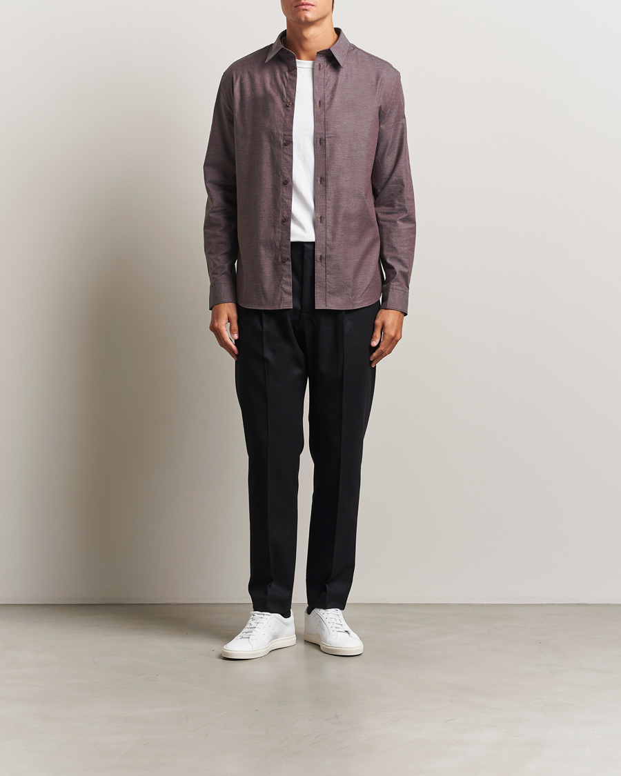 Homme | Chemises | J.Lindeberg | Slim Fit Light Flannel Shirt Huckleberry