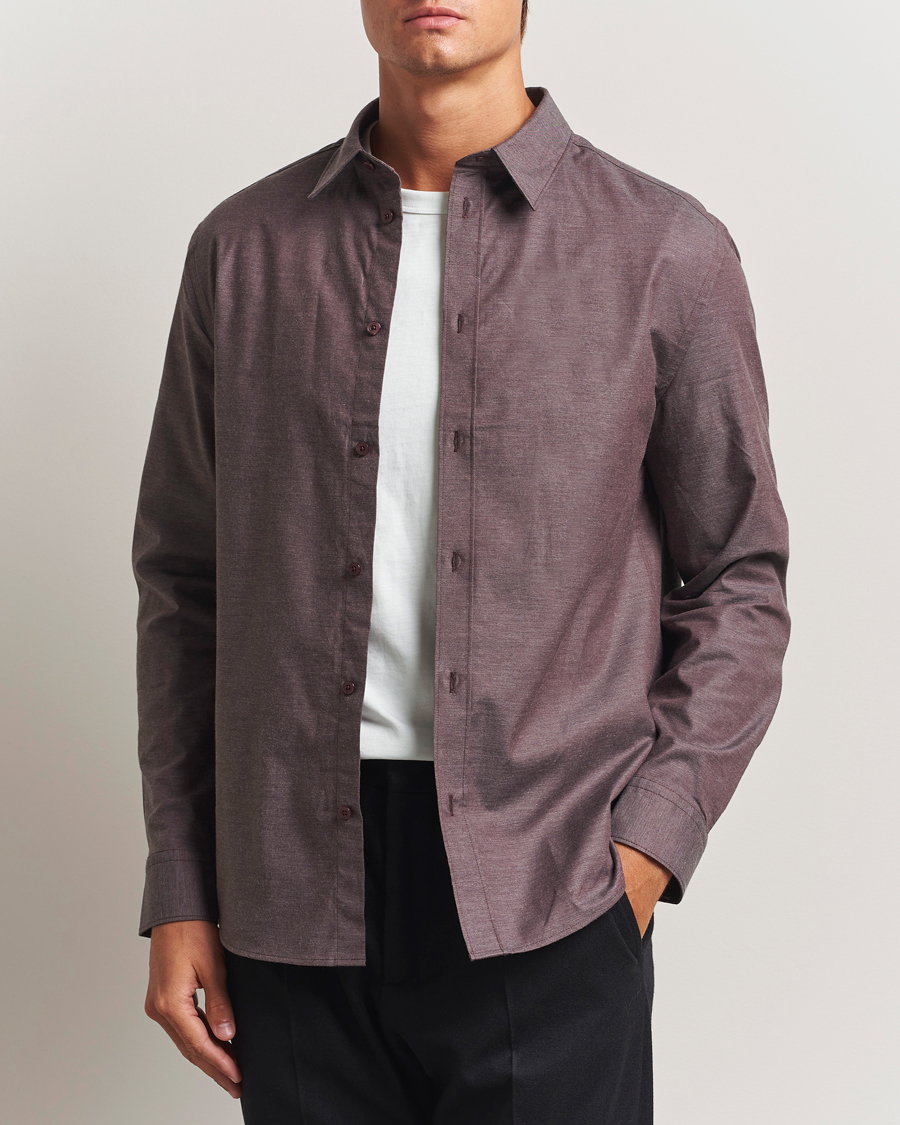 Homme | Chemises | J.Lindeberg | Slim Fit Light Flannel Shirt Huckleberry