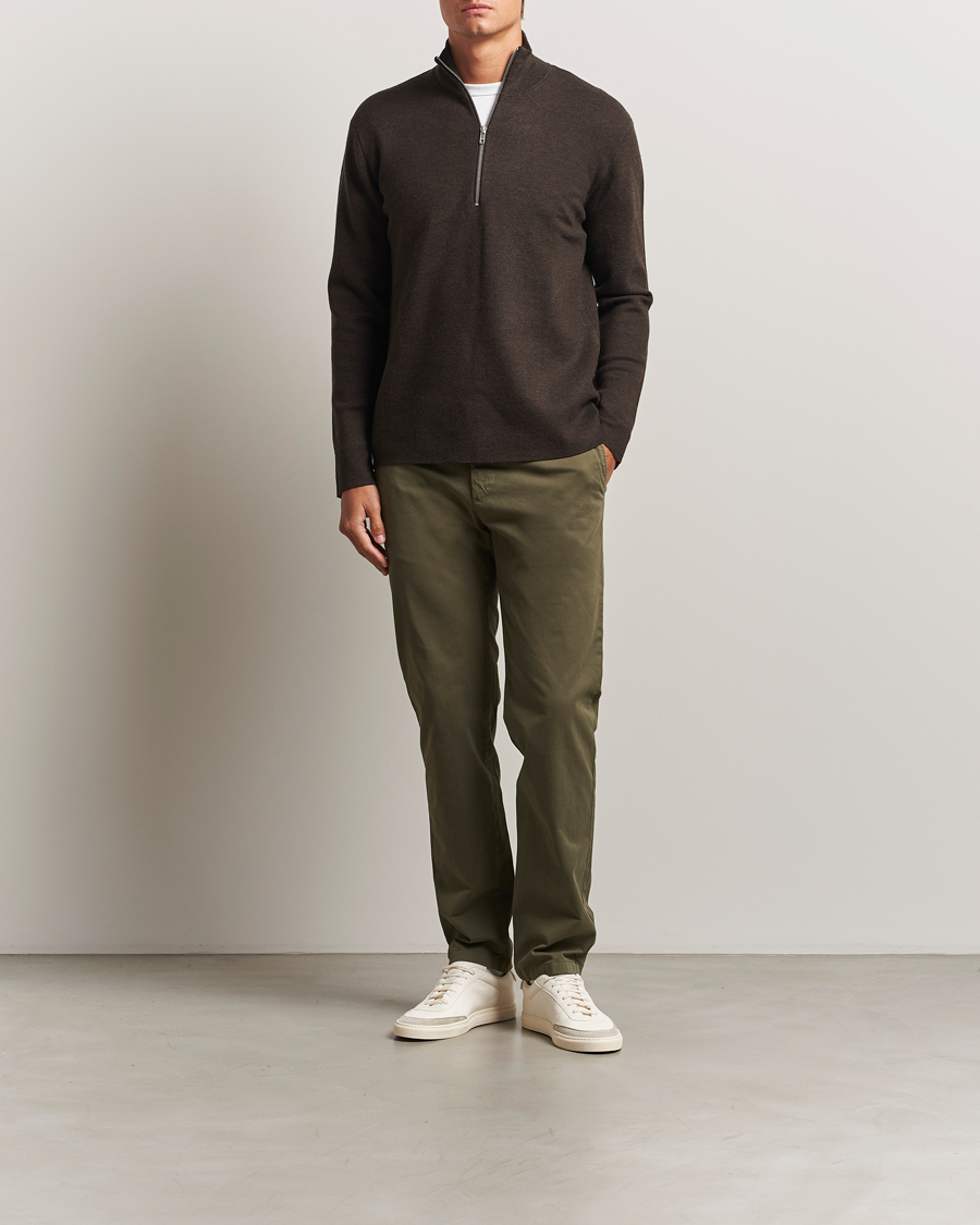 Homme | Pantalons | J.Lindeberg | Ched Cotton Stretch Chinos Forest Green