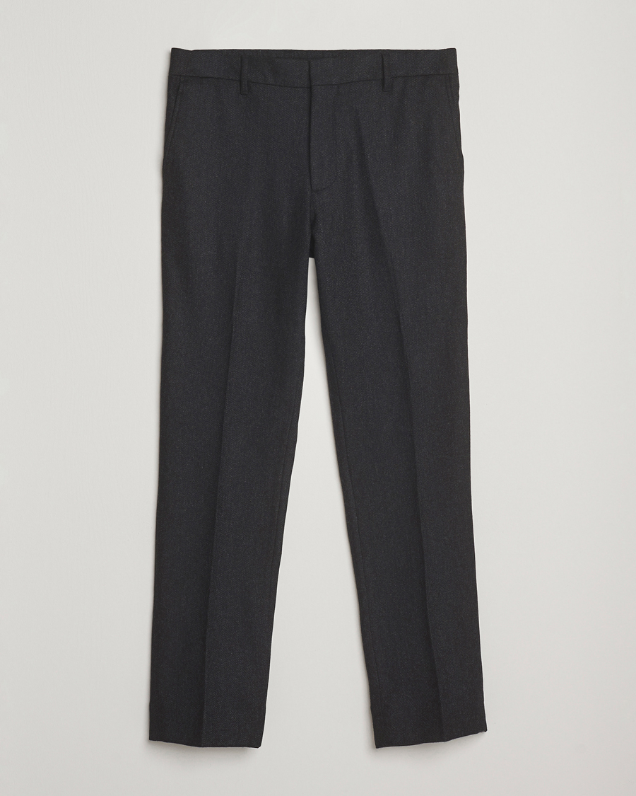 Homme | Pantalons | J.Lindeberg | Soren Cash Stretch Flannel Trousers Dark Grey Melange