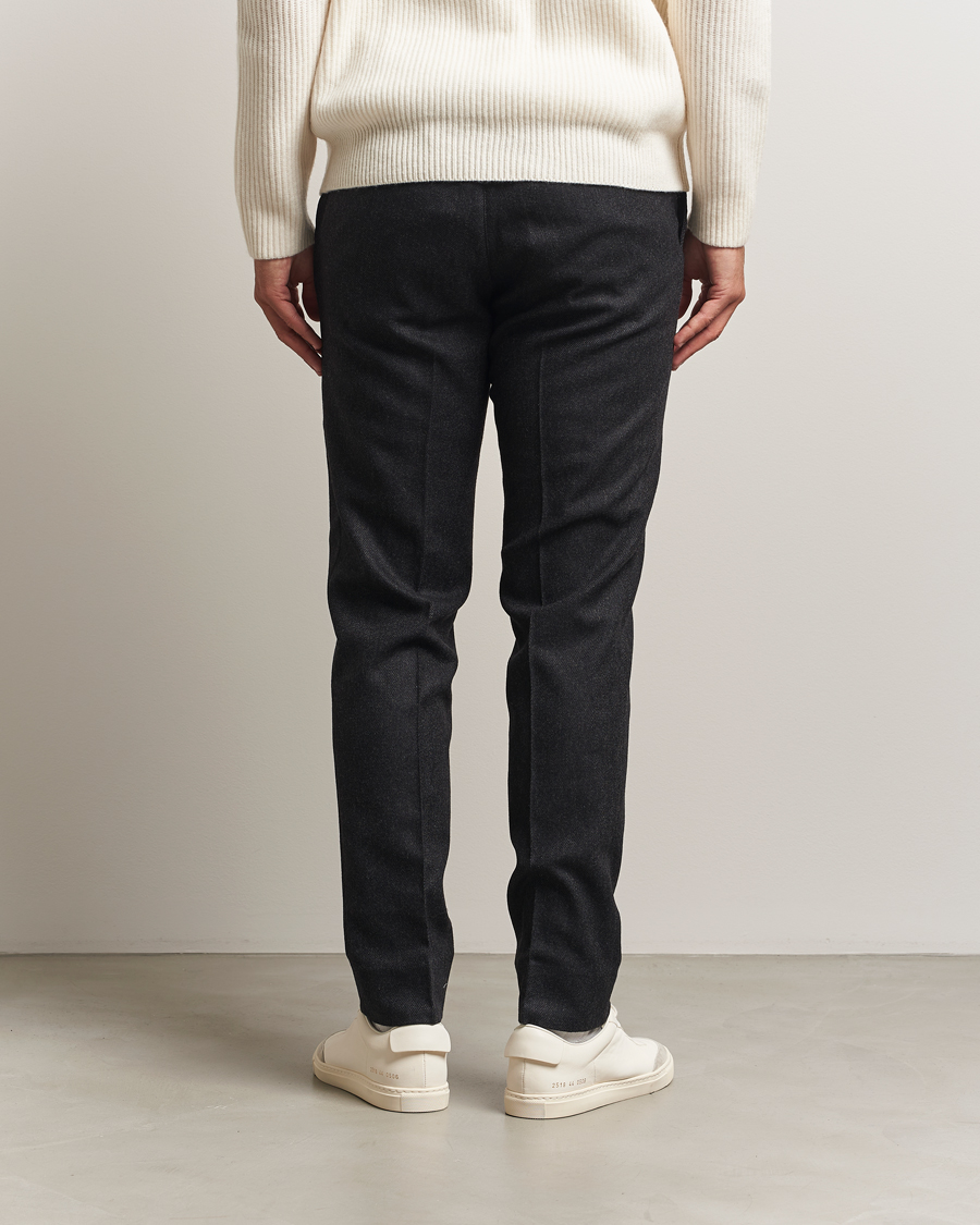 Homme | Pantalons | J.Lindeberg | Soren Cash Stretch Flannel Trousers Dark Grey Melange