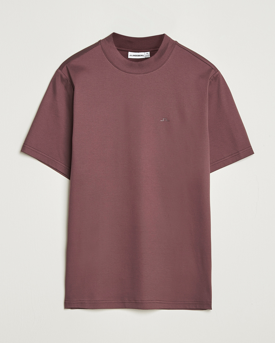 Homme | T-shirts | J.Lindeberg | Ace Mock Neck T-Shirt Huckleberry