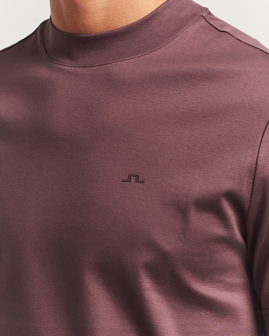 Homme | T-shirts | J.Lindeberg | Ace Mock Neck T-Shirt Huckleberry