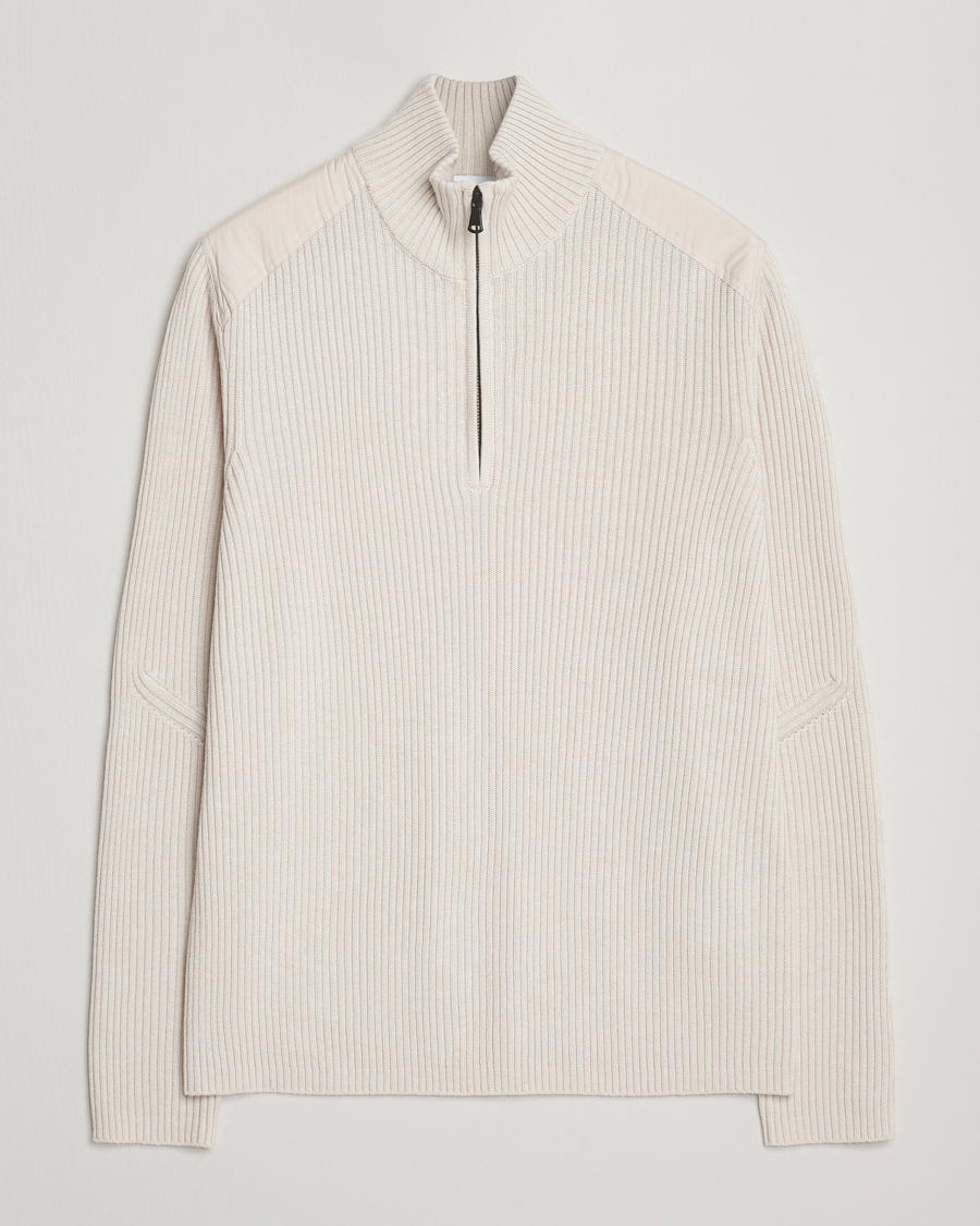 Homme | Pulls Et Tricots | J.Lindeberg | Martin Knitted Hybrid Half Zip Moonbeam