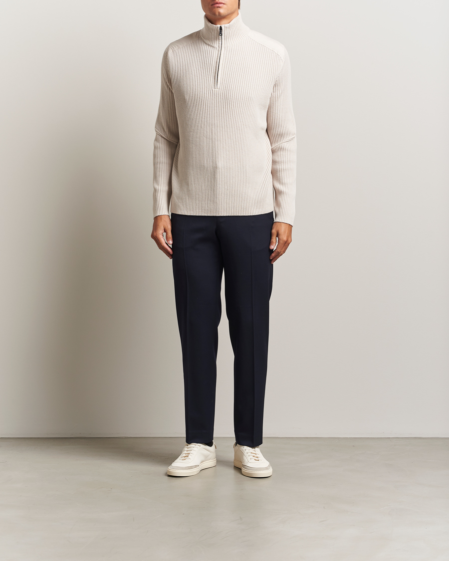 Homme | Pulls Et Tricots | J.Lindeberg | Martin Knitted Hybrid Half Zip Moonbeam