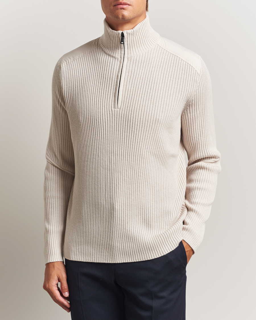 Homme | Pulls Et Tricots | J.Lindeberg | Martin Knitted Hybrid Half Zip Moonbeam