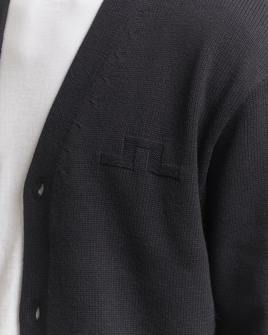 Homme | Pulls Et Tricots | J.Lindeberg | Eddy Wool/Cotton Knitted Cardigan Black