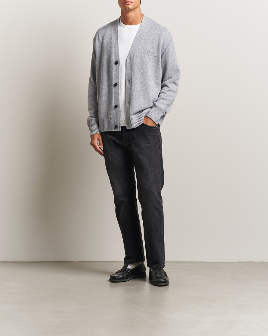 Homme | Pulls Et Tricots | J.Lindeberg | Eddy Wool/Cotton Knitted Cardigan Light Grey Melange