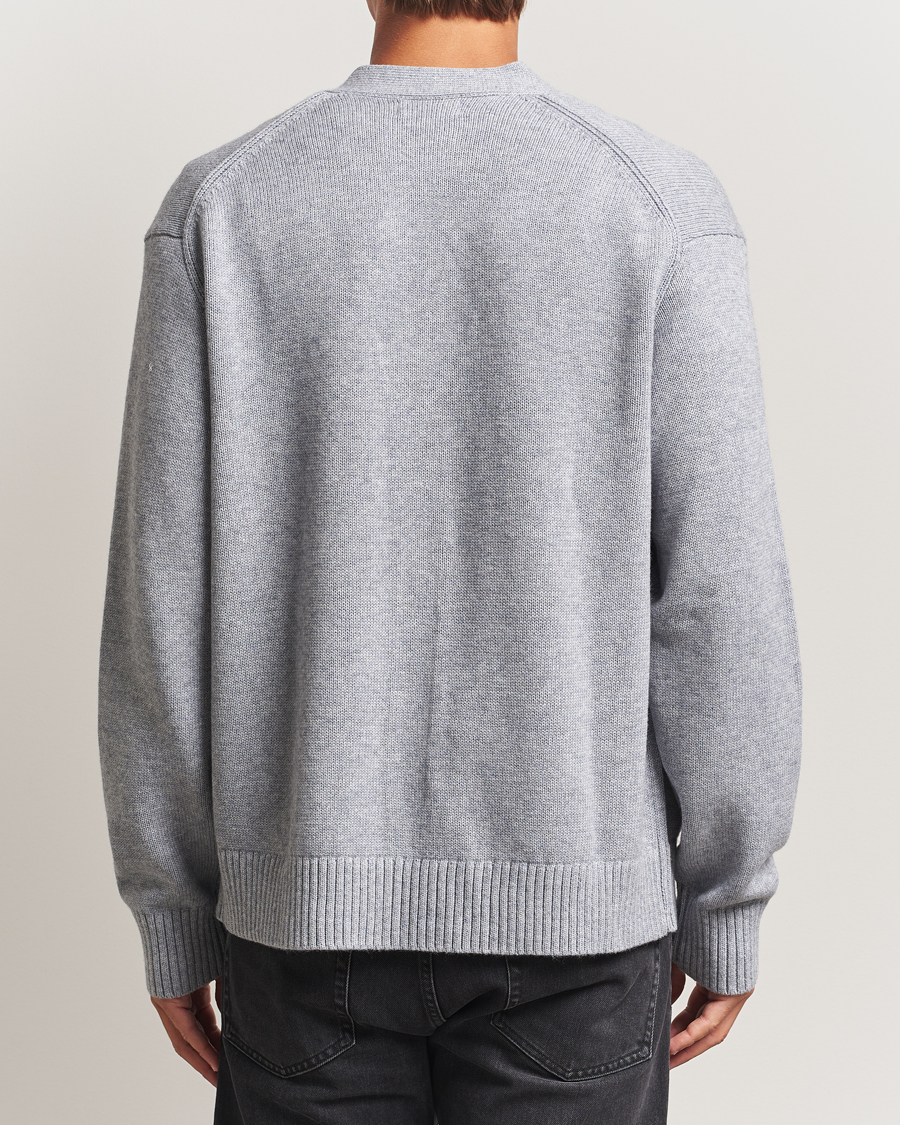 Homme | Pulls Et Tricots | J.Lindeberg | Eddy Wool/Cotton Knitted Cardigan Light Grey Melange