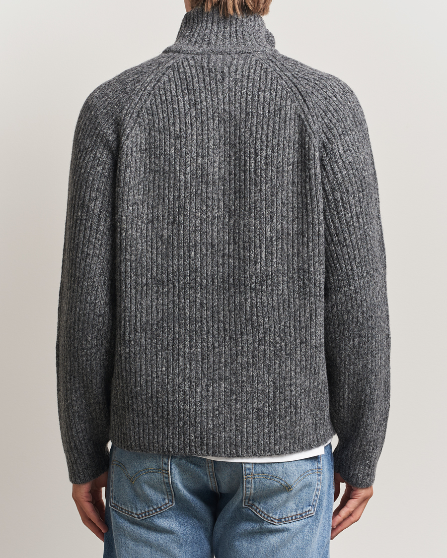 Homme | Pulls Et Tricots | J.Lindeberg | Victor Wool Half Zip Dark Grey Melange