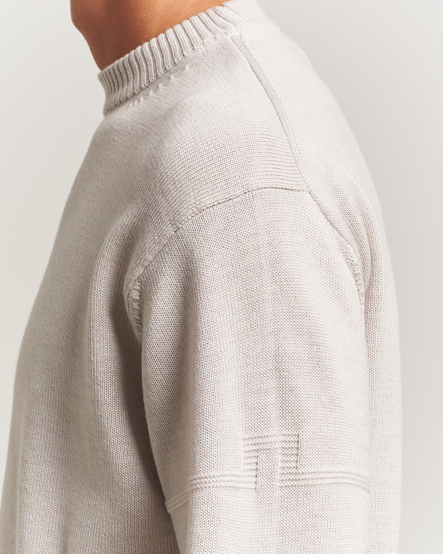 Homme | Pulls Et Tricots | J.Lindeberg | Kino Merino Crew Neck Moonbeam Melange