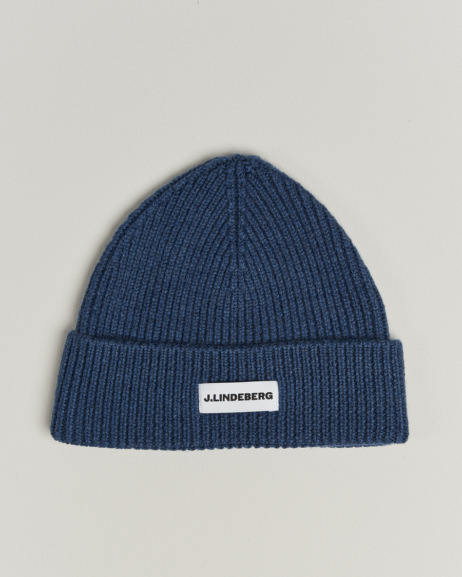 Homme | Bonnets | J.Lindeberg | Juan Merino Beanie Vintage Indigo